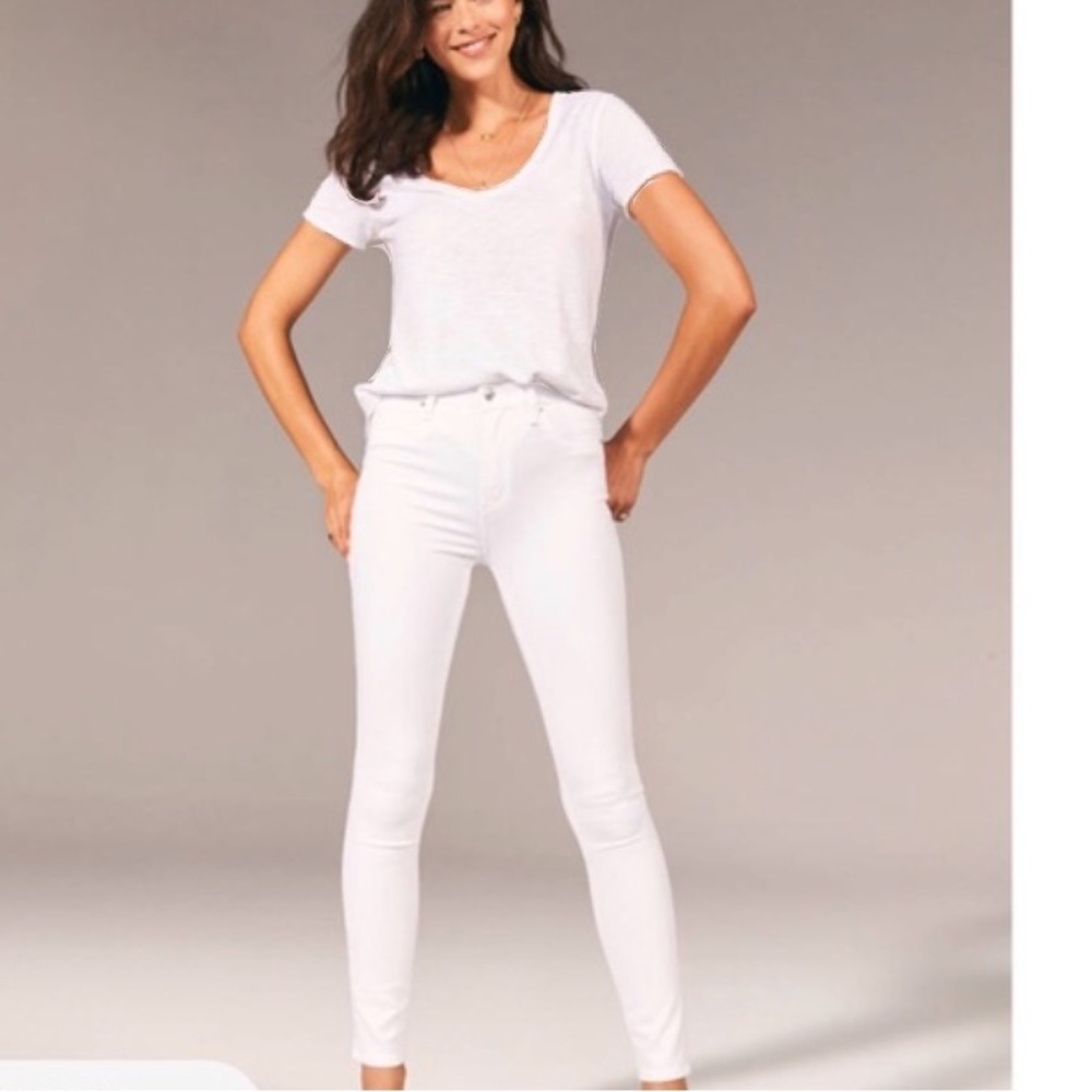 Abercrombie and Fitch White jeans